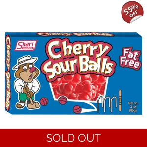 Shari Candies Cherry Sour Balls Theatre Box 85g